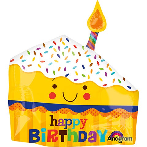Foil Balloon Happy Slice of Cake