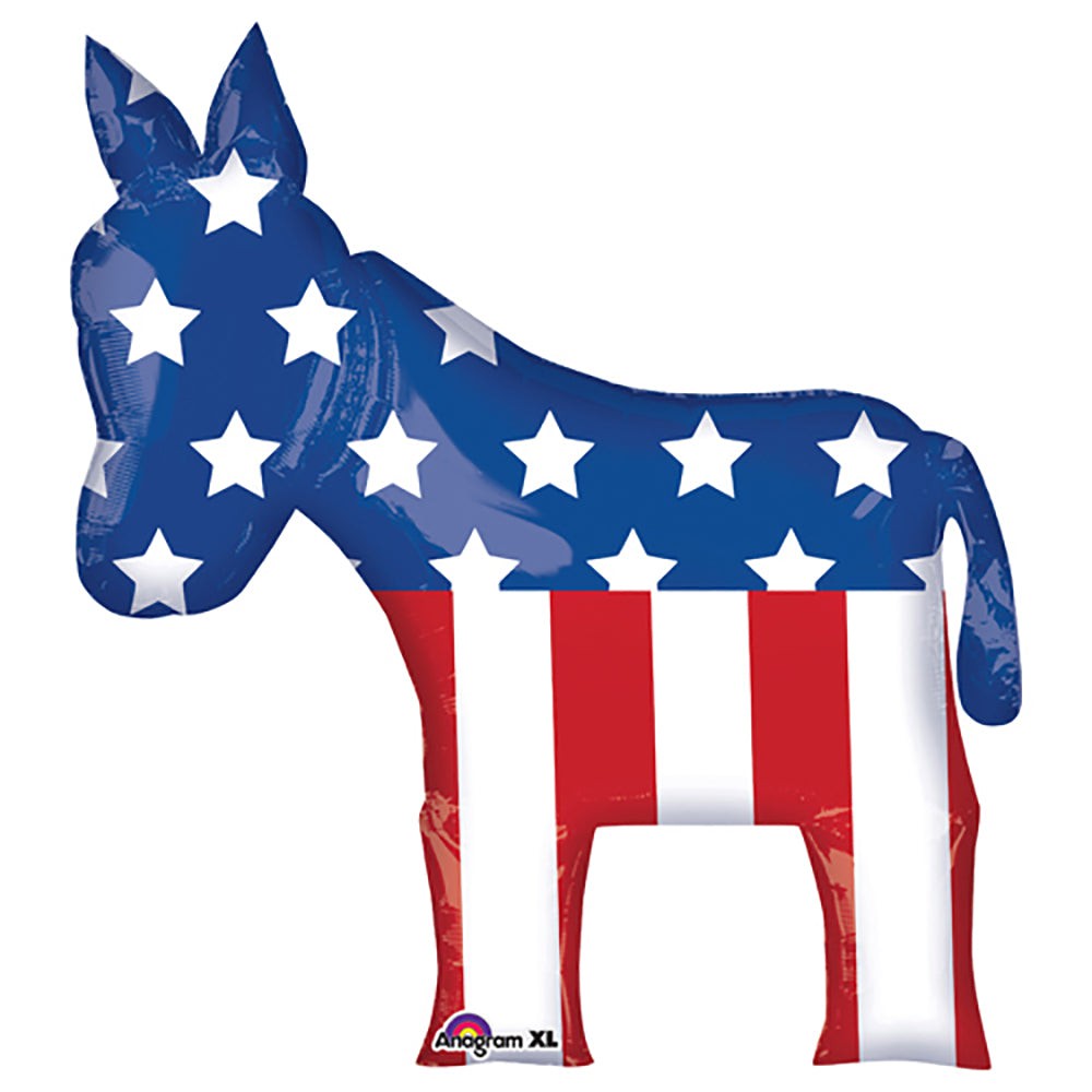 Foil Balloon 32 Inch Election Donkey