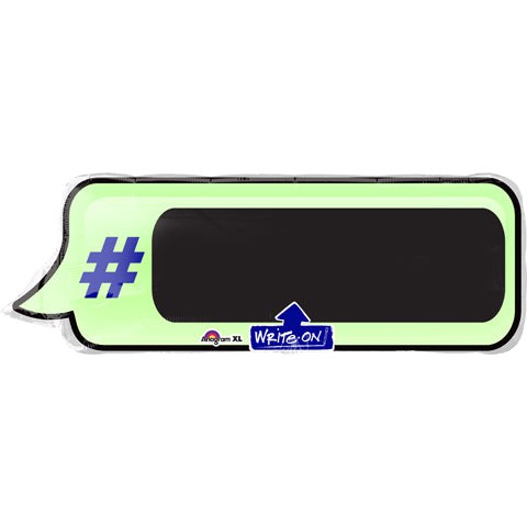 Foil Balloon 34 Inch Hashtag Text Bubble