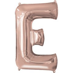Foil Balloon Letter E Rose Gold