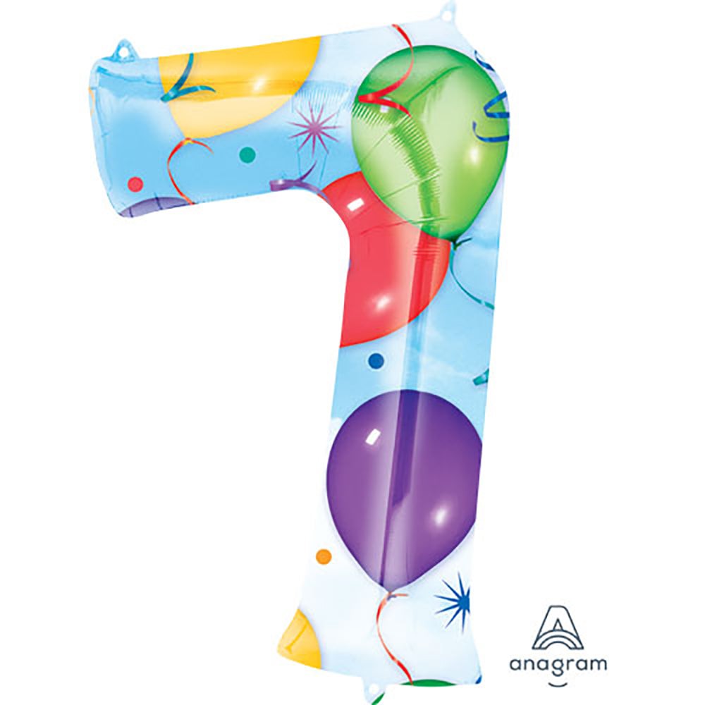 Foil Balloon Number 7 Anagram 34 Inch
