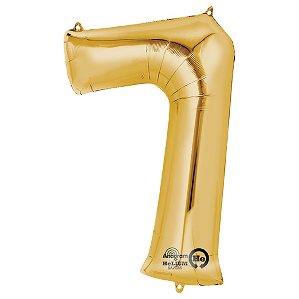 Gold Number 7 Foil Balloon
