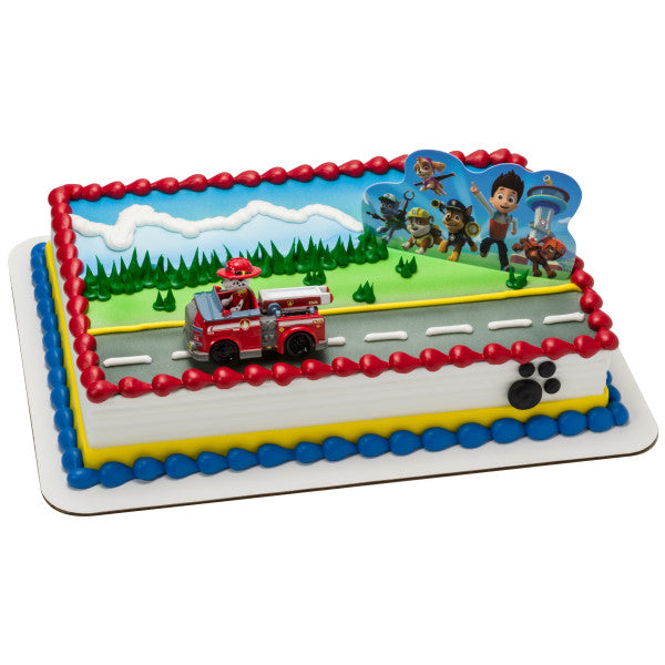 PAW Patrol Just Yelp for Help Fire Truck Cake Topper – 2-Piece Set Cake Kit Topper