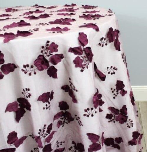 Applique Organza Polyester Fabric - Sheer Leaf Applique, Double Scallop Edge, 50/52" Wide (1 Yard)