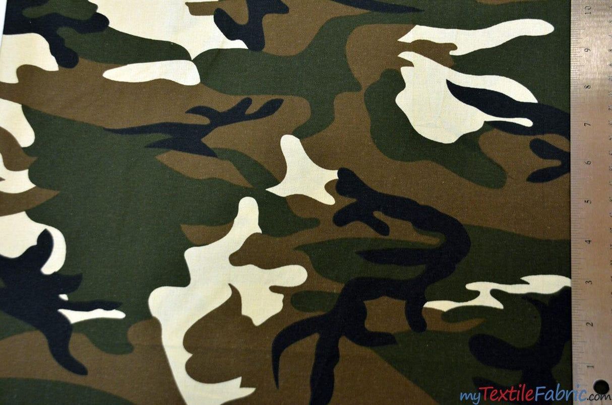 Army Camouflage Cotton Fabric - Camouflage Print, 58/60" Width (Yards)