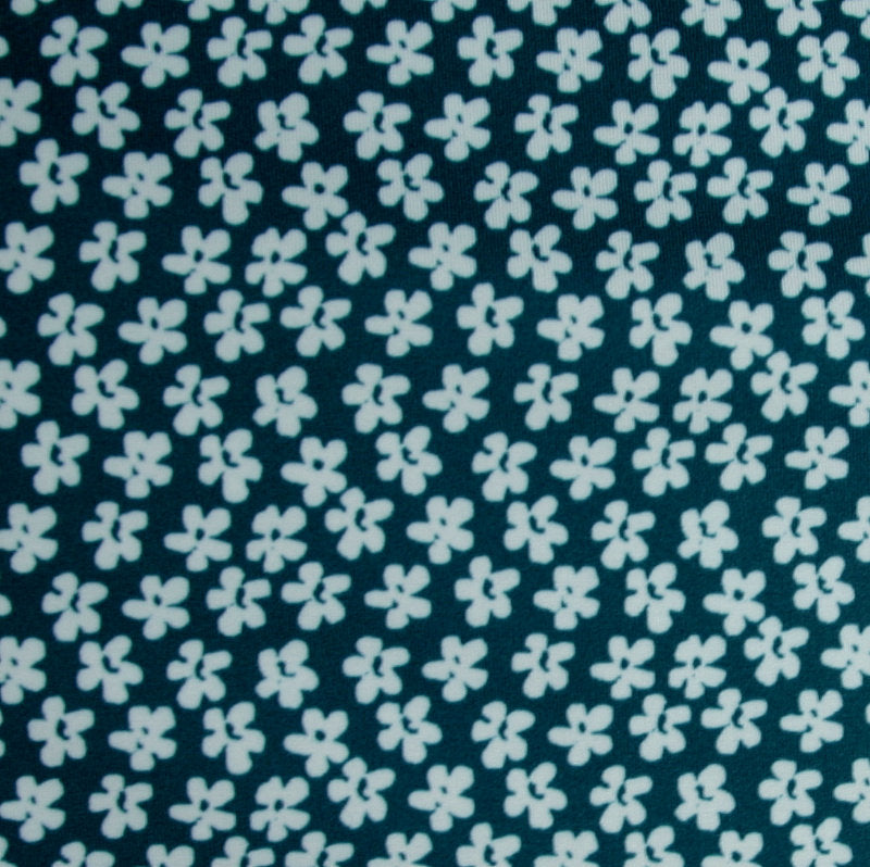 Swim Knit Mint Asian Small Floral Fabric