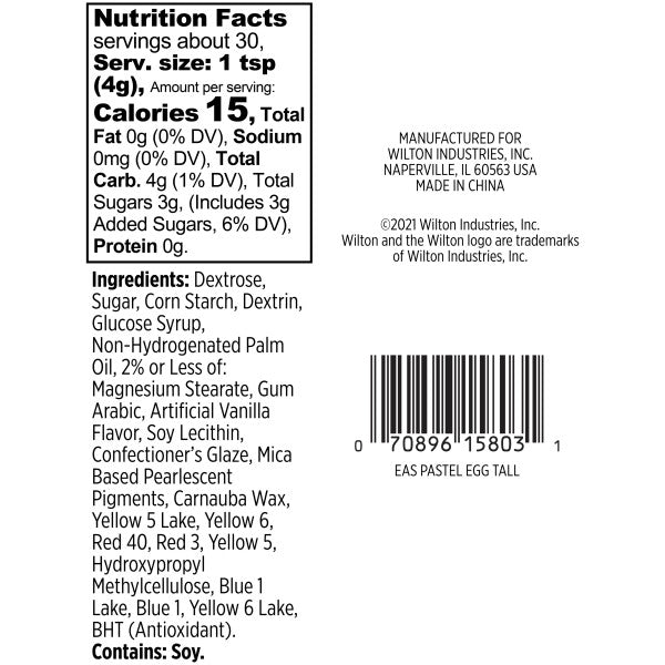 Wilton Bright Pastel Rainbow Easter Egg and Jimmies Sprinkle Mix, 4.26 oz.