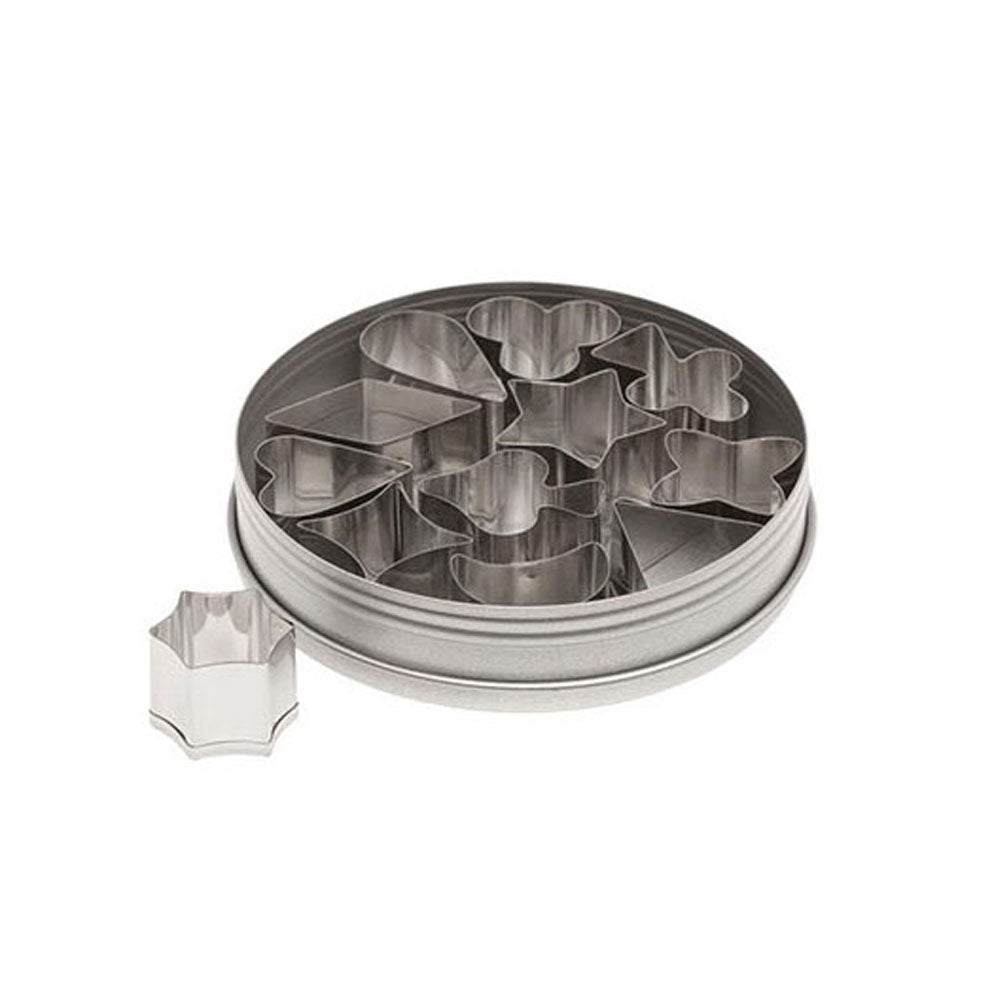 Ateco Stainless Steel 1" Aspic/Jelly Cutters, 12 Piece Set