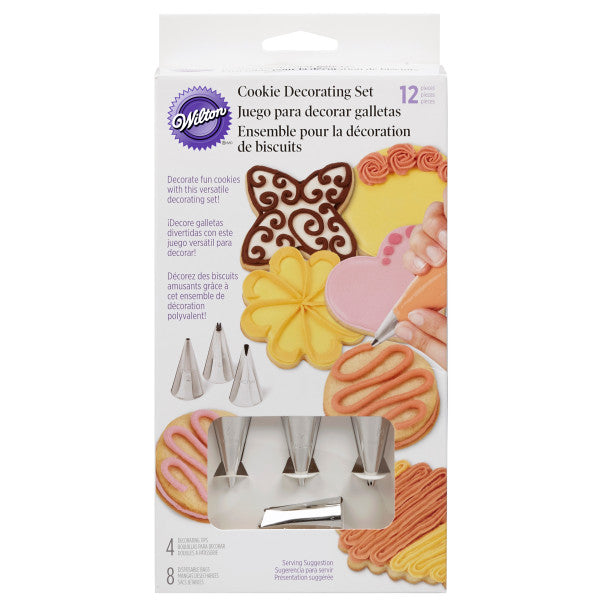Wilton Cookie Decorating Tip and Bag Set – 12 Piece