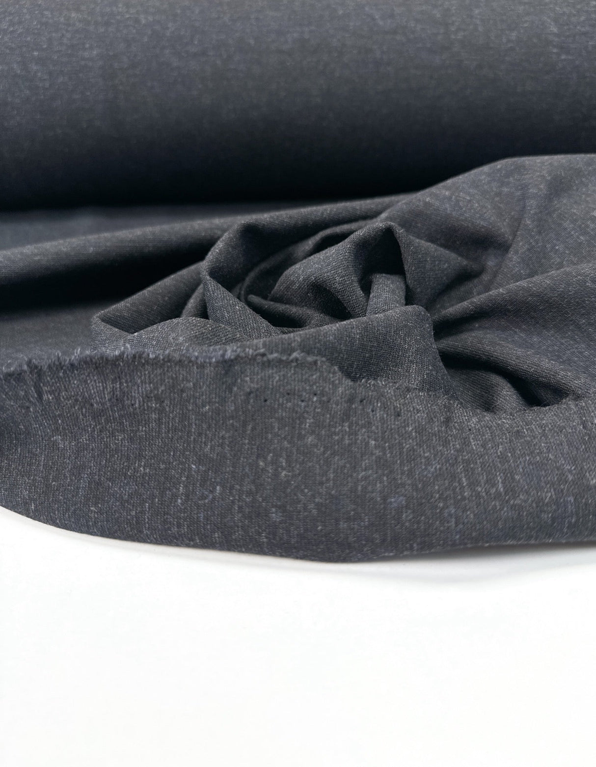Viscose Knit Melange Gray Blue Stretch Fabric