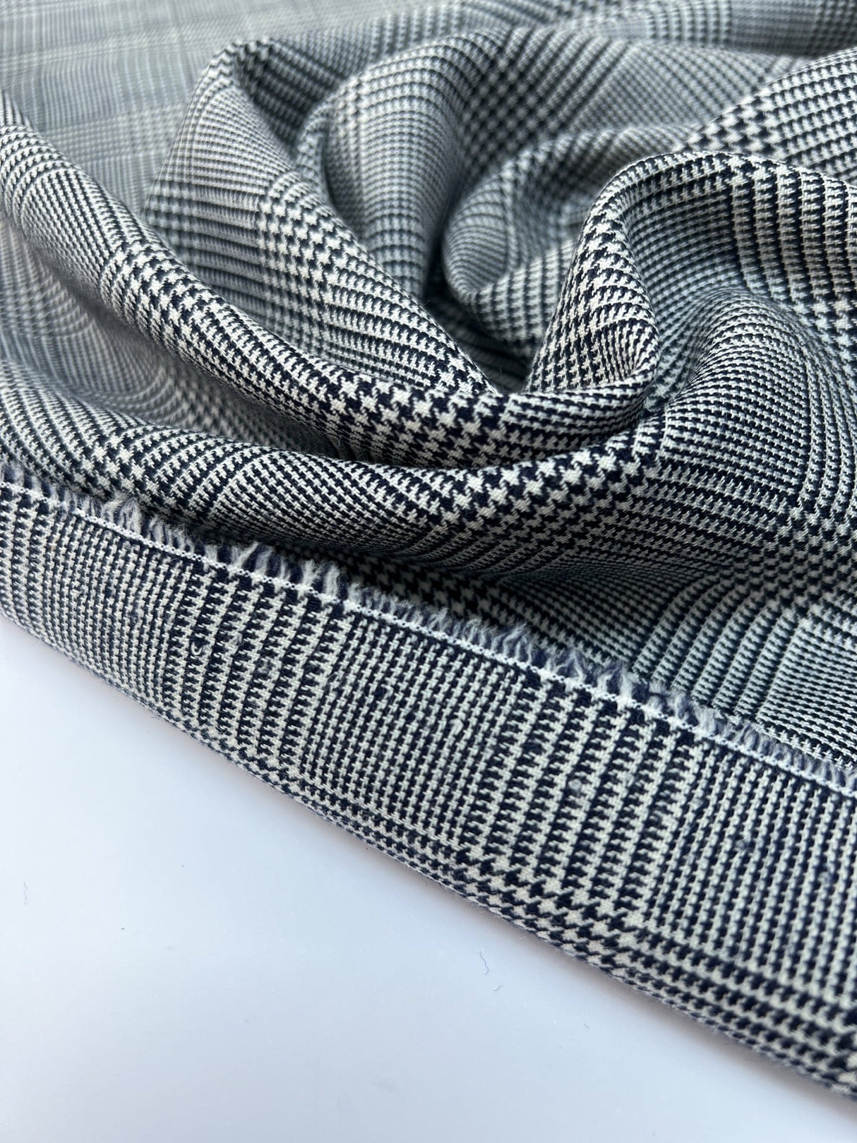 Wool Houndstooth Checked Fabric