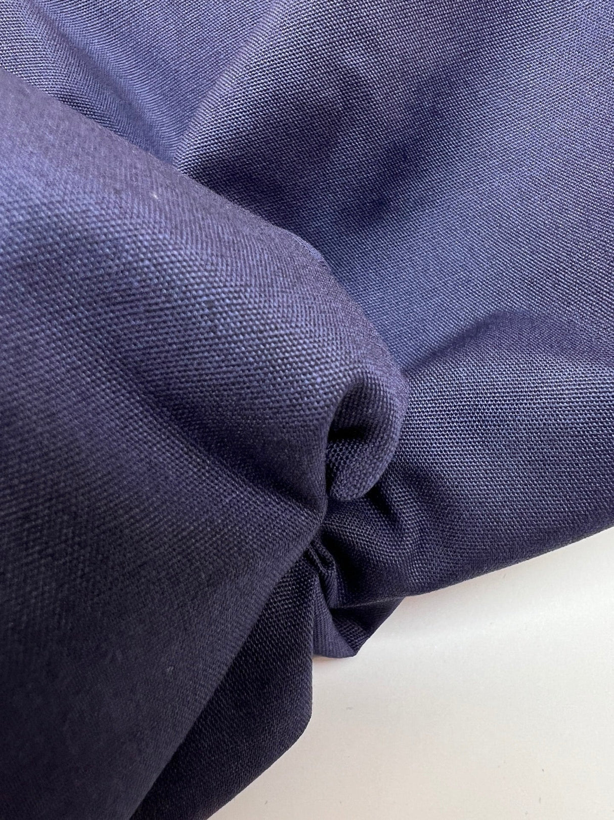 Polyester Cotton Woven Suiting Purple-Blue