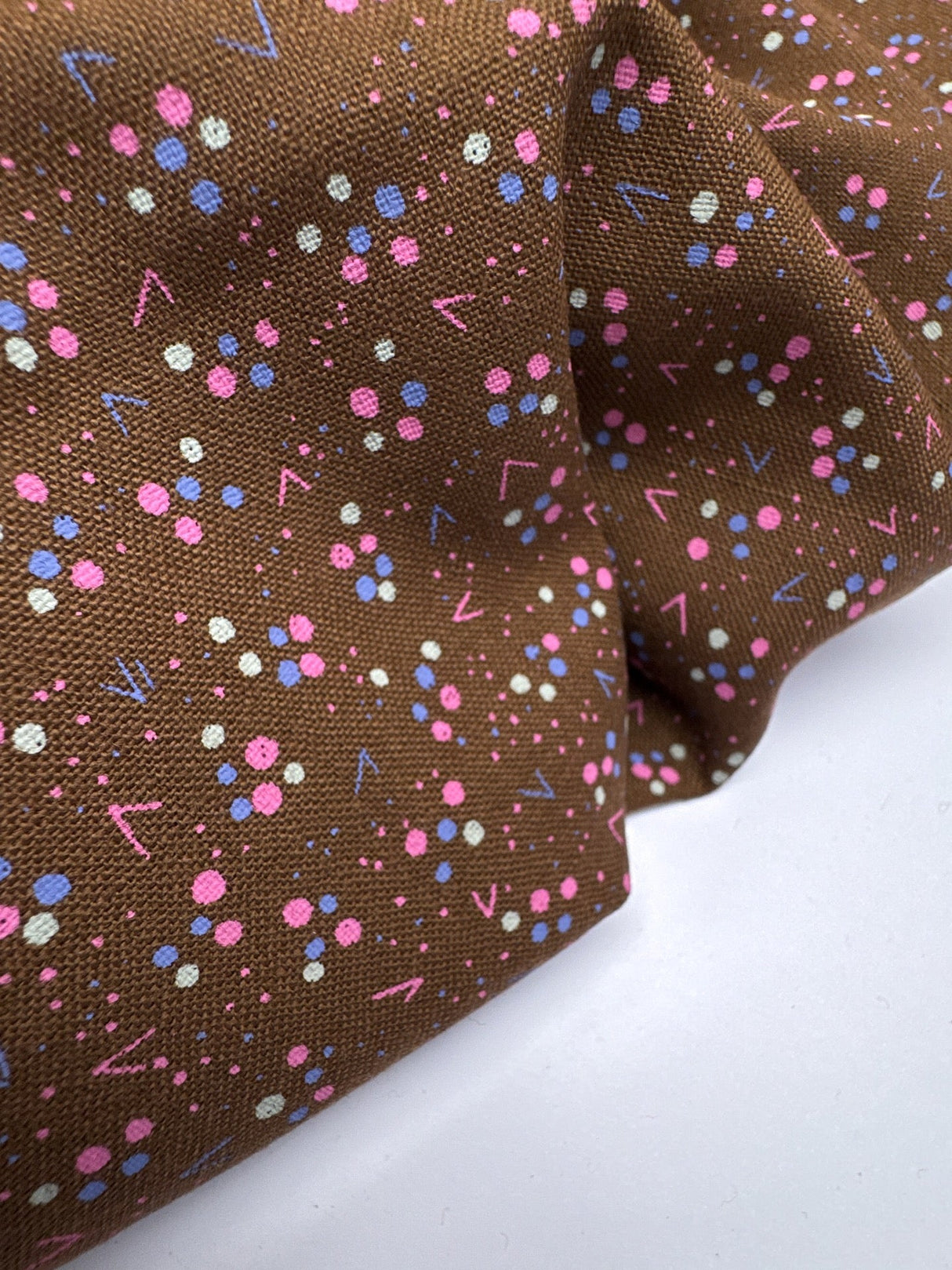 Virgin Wool Printed Geometric Fabric
