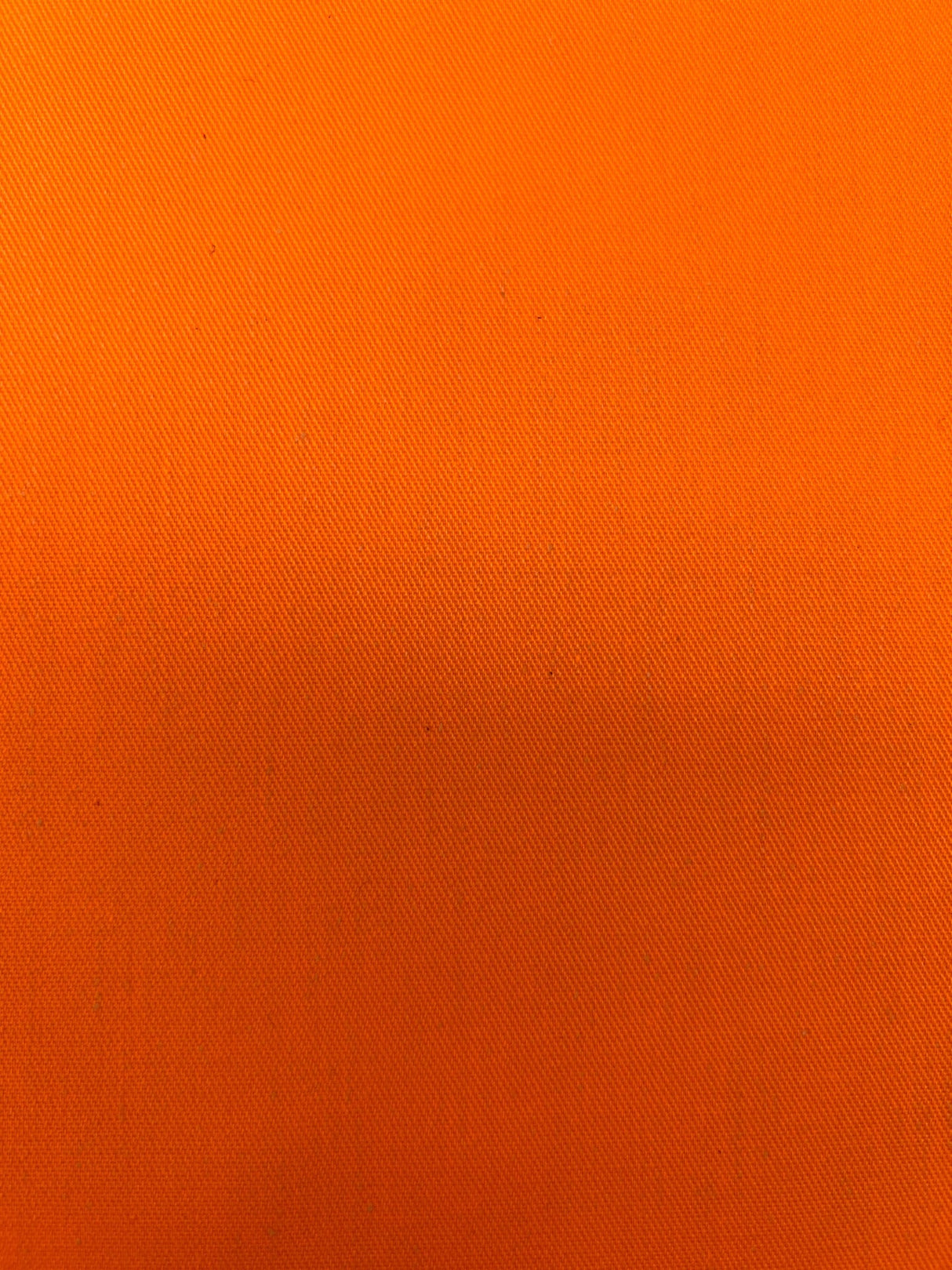 Polyester Cotton Melange Orange Fabric