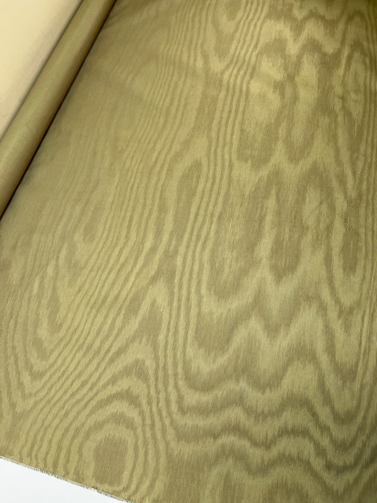 Polyester Moiré Fabric Green Abstract Pattern