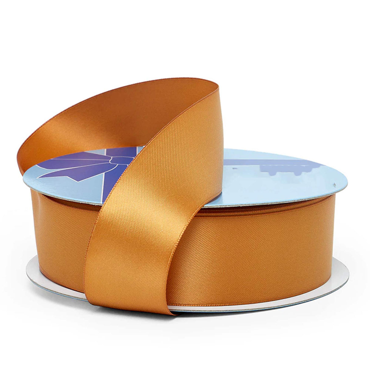 Classic Solid Fabric Satin Ribbon 7/8 '' X 50 yd Double Faced 1 / roll Butterscotch