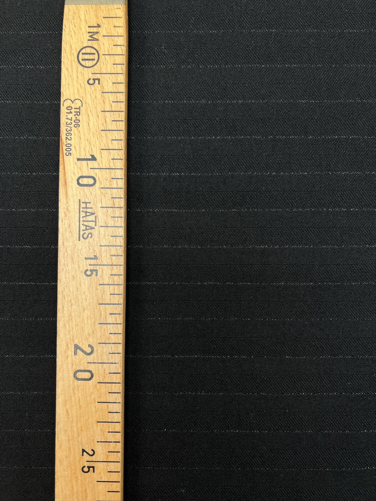Black Cotton Lurex Twill Fabric