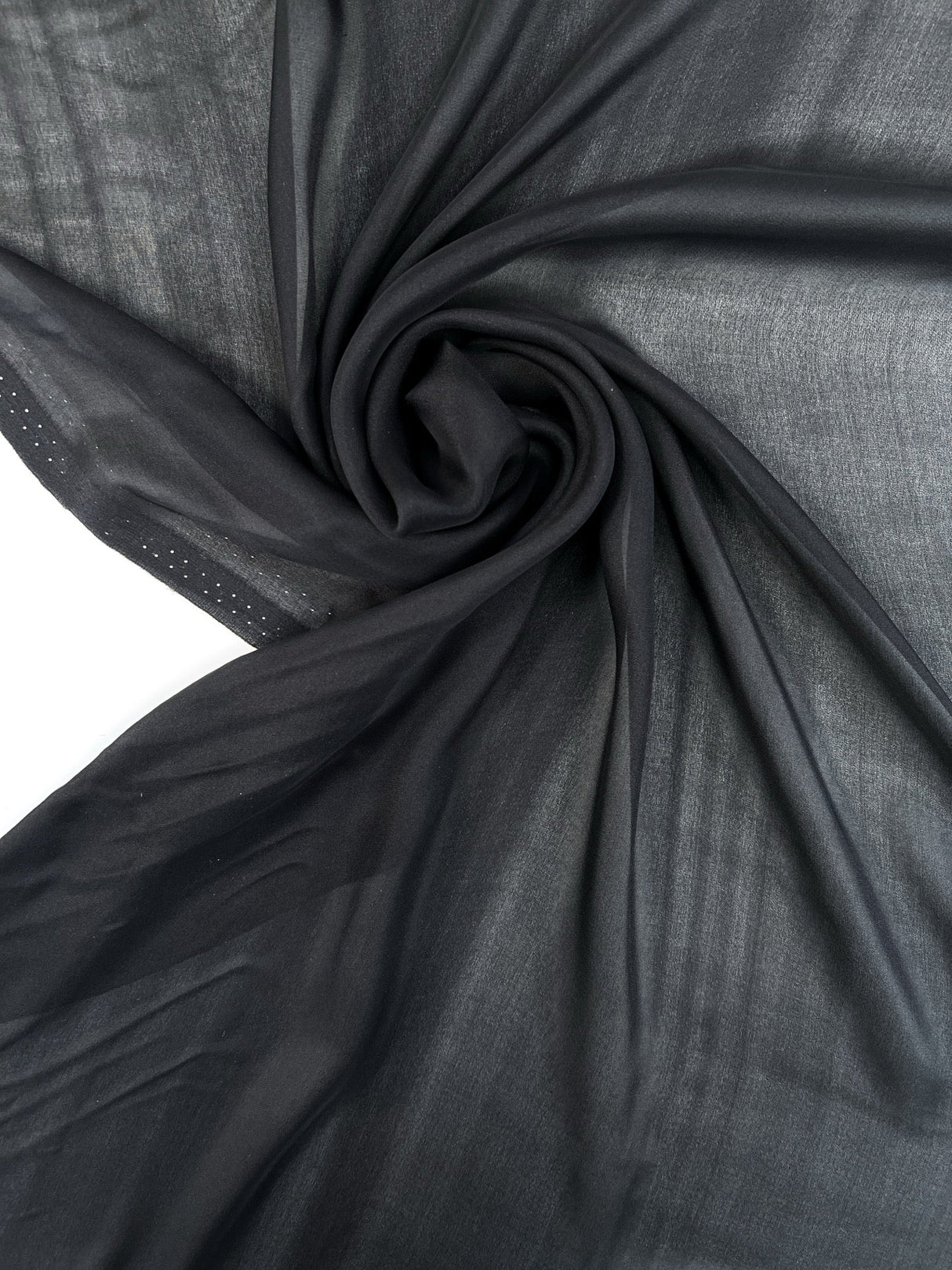 Silk Chiffon Fabric Black