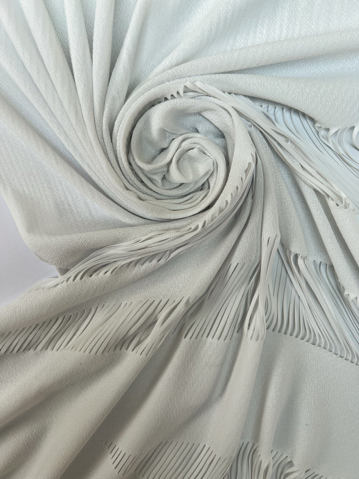 White Polyamide Knitted Fabric