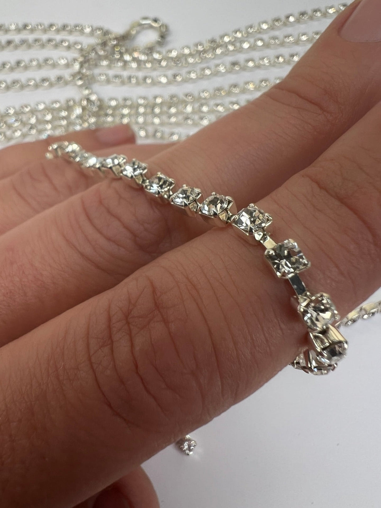 Silver Metal Crystals Sewing Notions