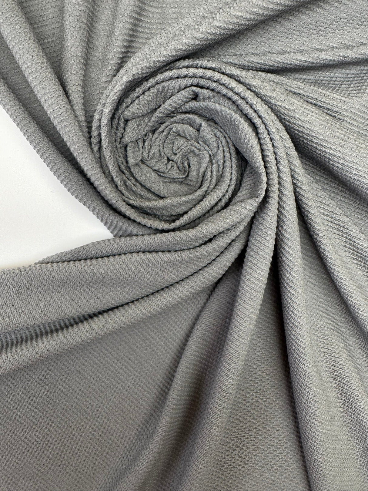 Cotton Elastane Rib Knit Gray