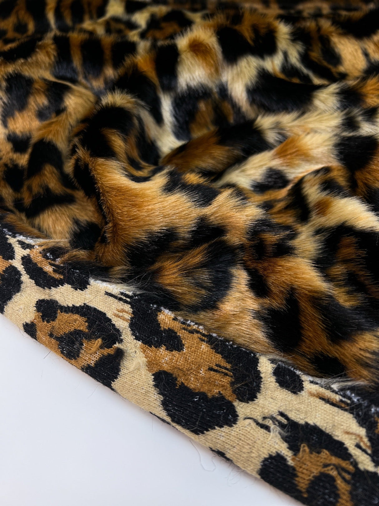 Faux Fur Modacrylic Brown Beige