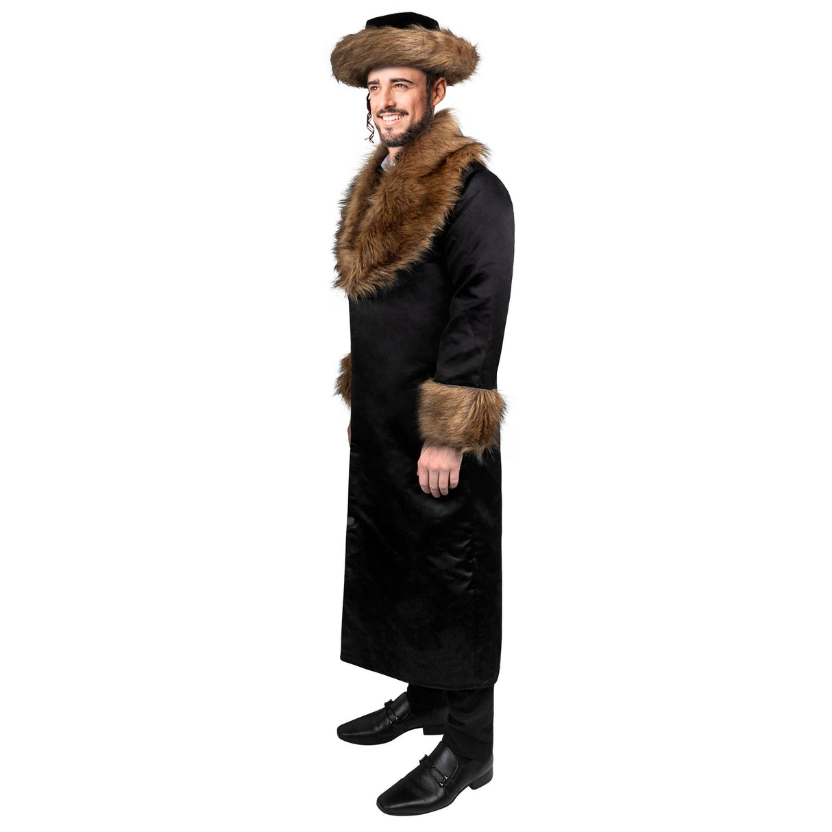 Rabbi Coat with Fur Costume - Adults