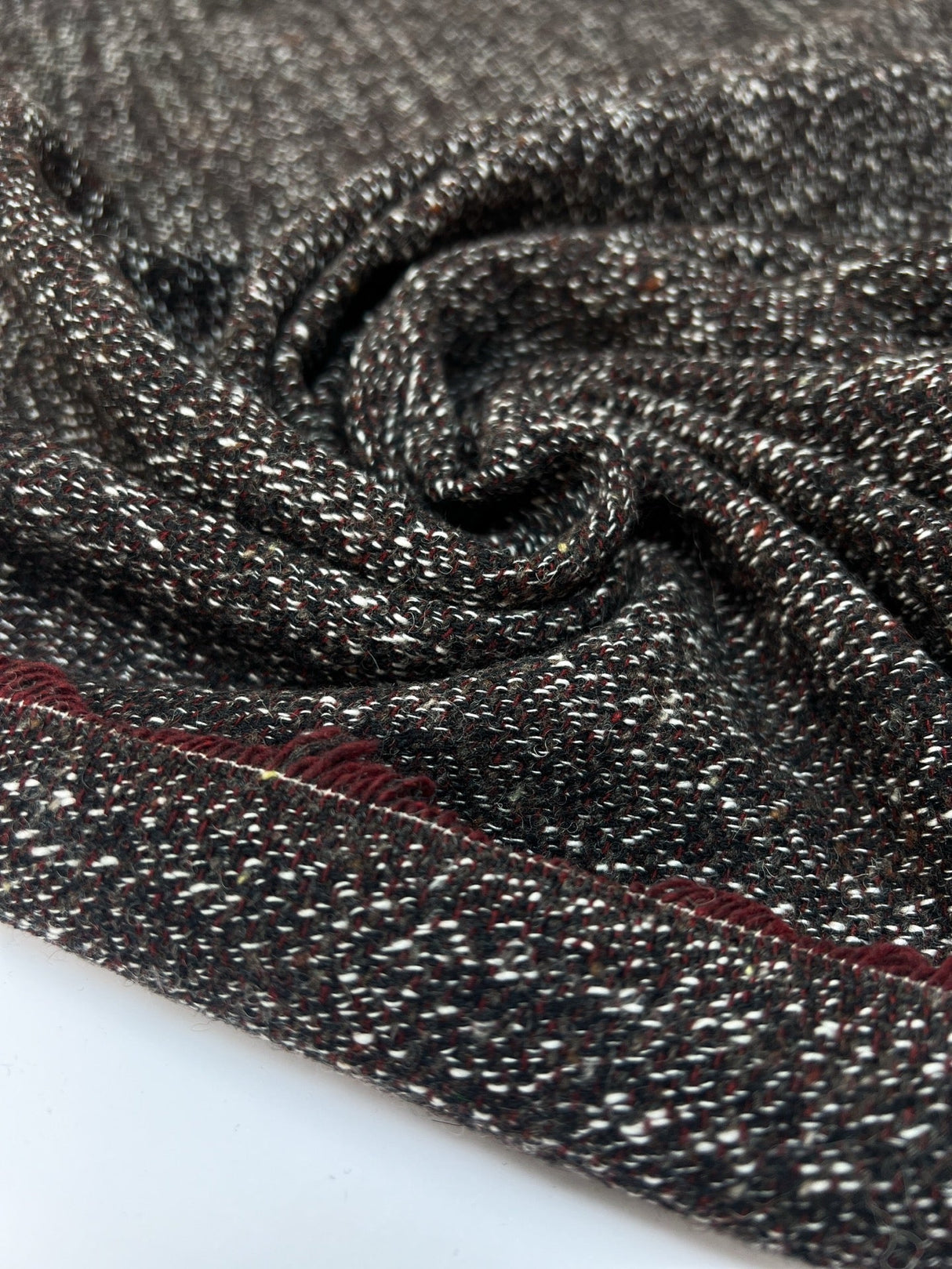 Cotton Tweed Melange RedGray