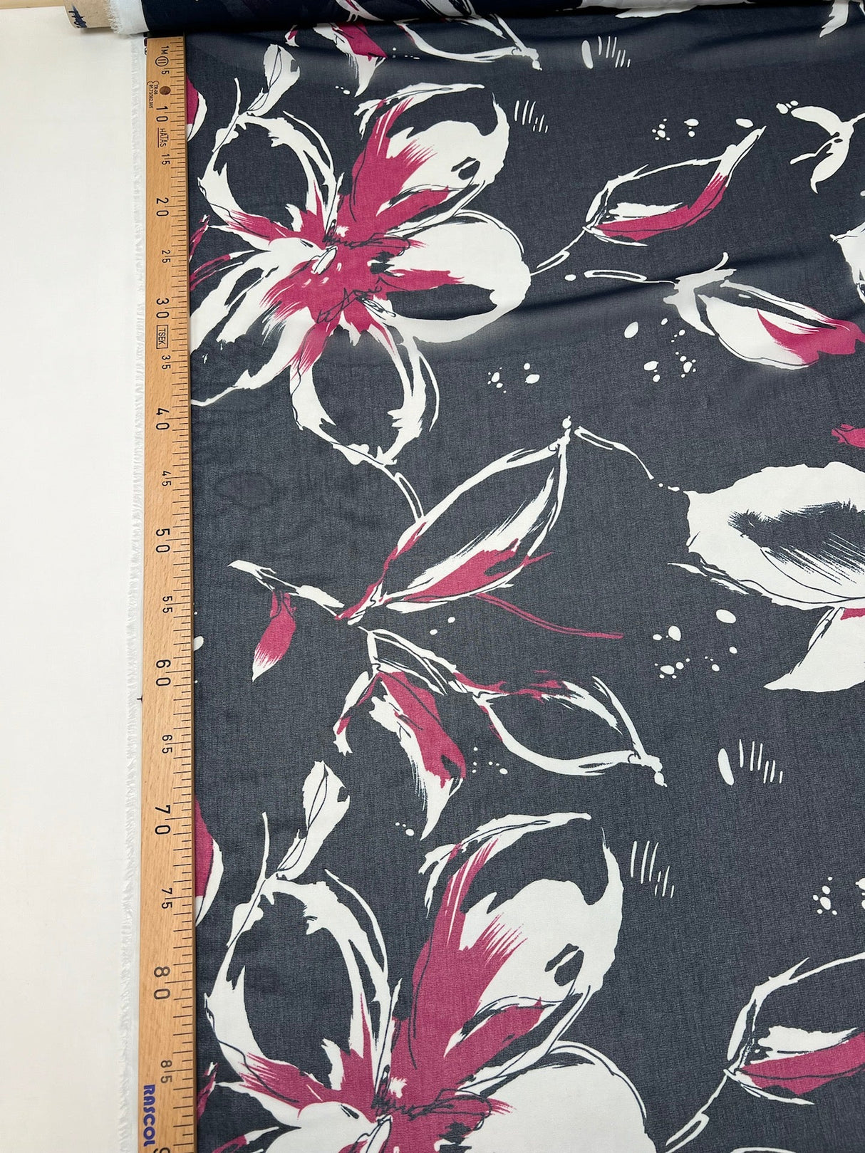 Polyester Chiffon Crepe Printed Blue-Pink