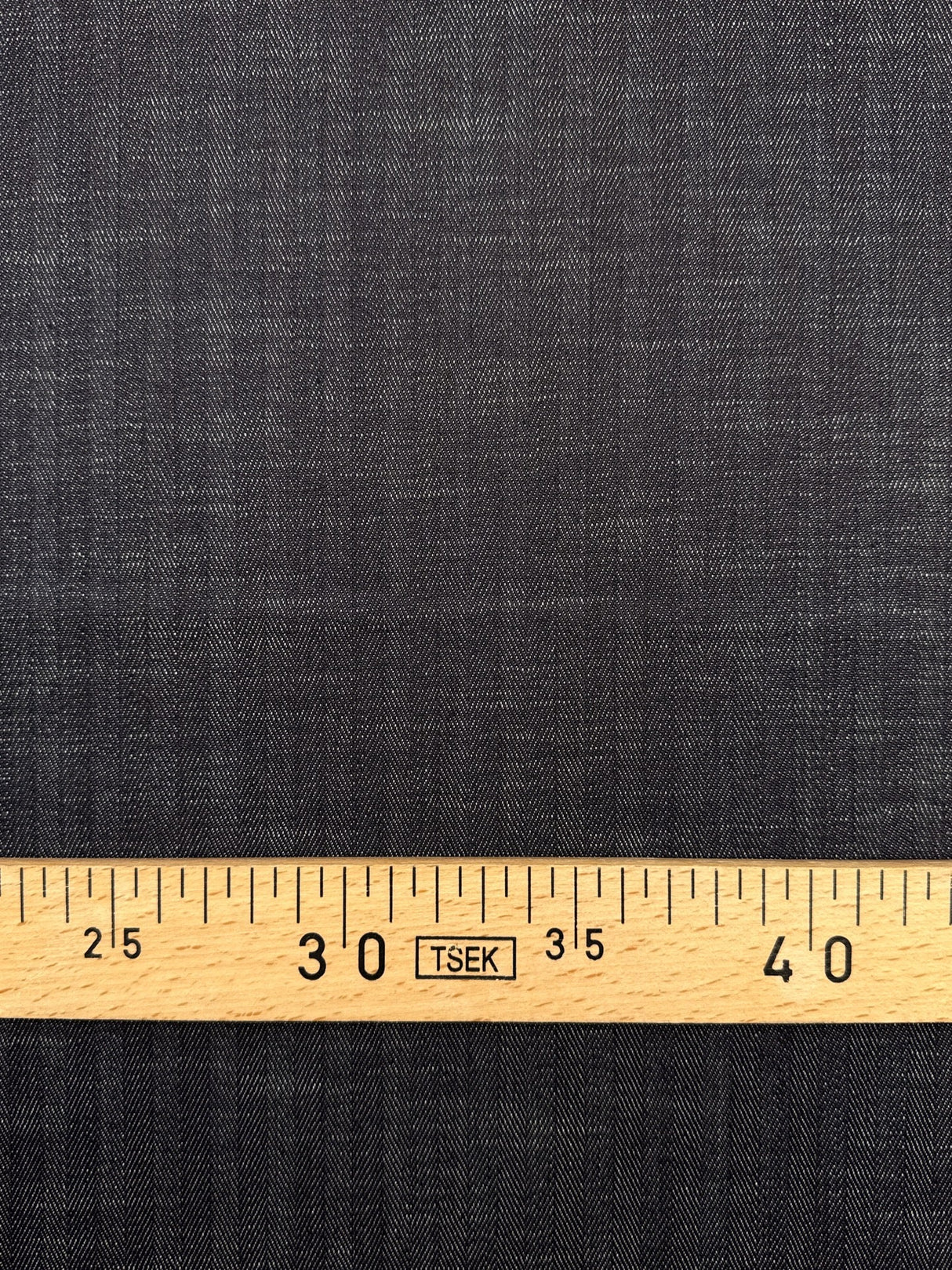 Cotton Denim Herringbone Blue