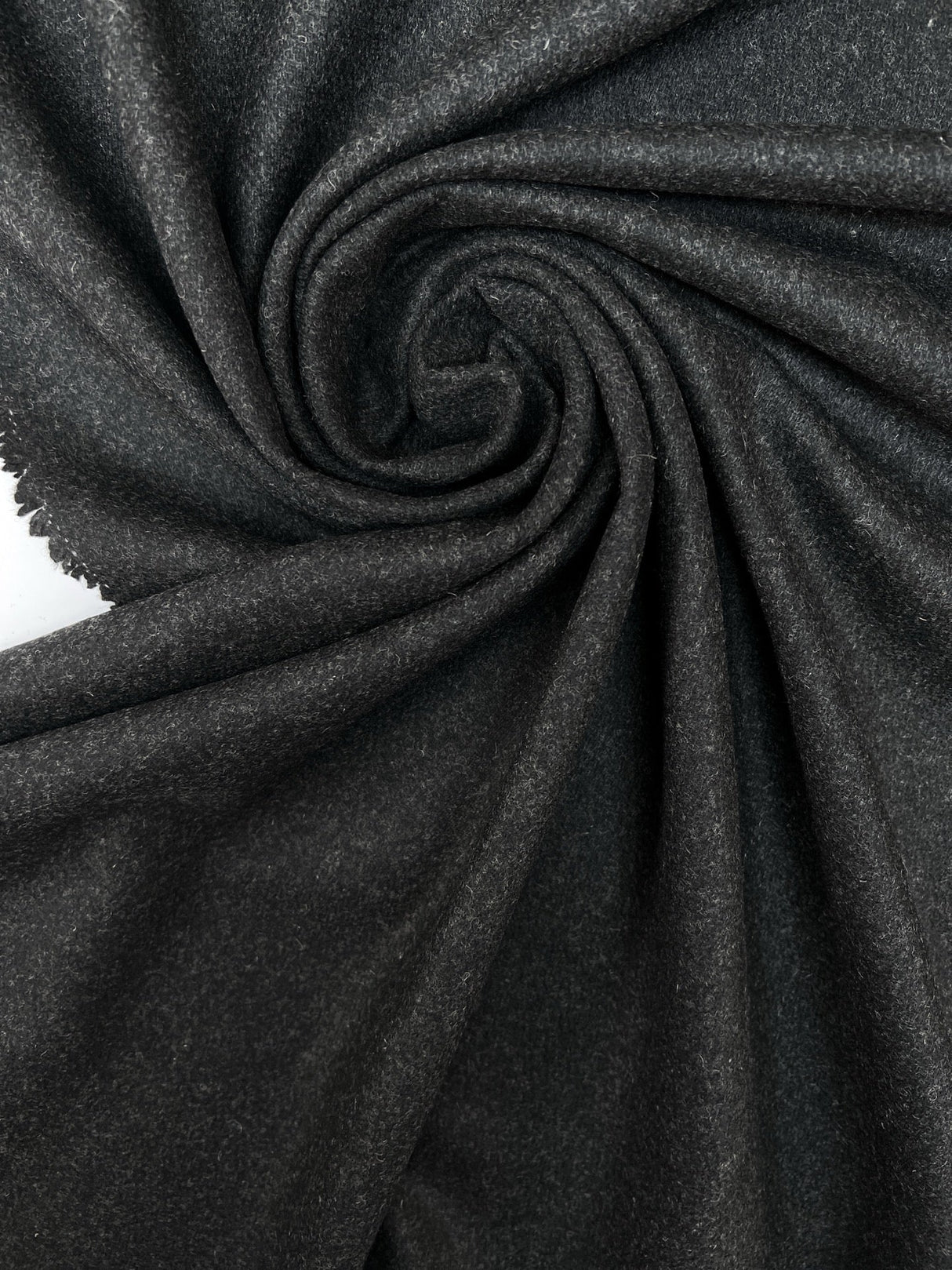 Wool Tweed Melange Gray Black