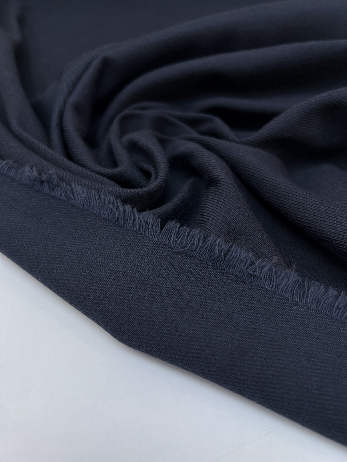 Blue Polyester Cotton Blend Twill