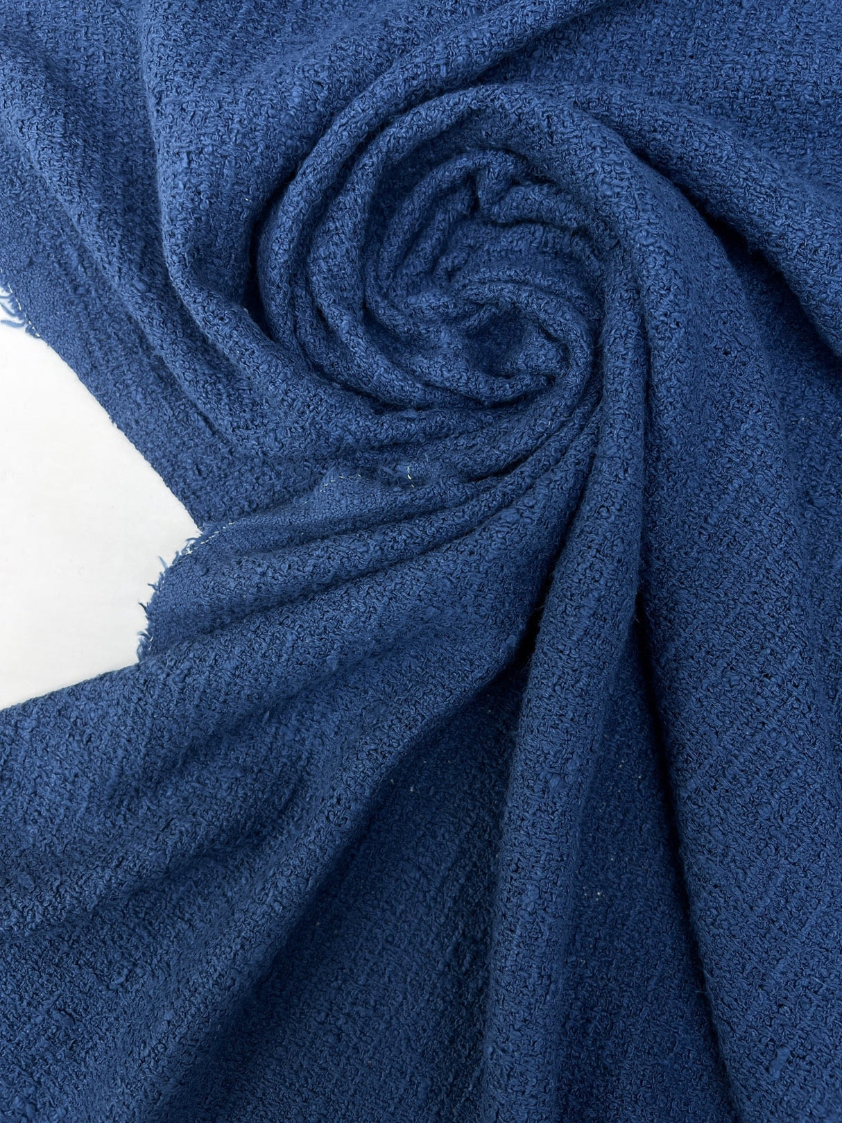 Cotton Bouclé Tweed Blue