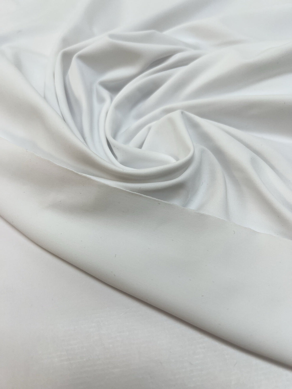 White Stretch Knitted Fabric