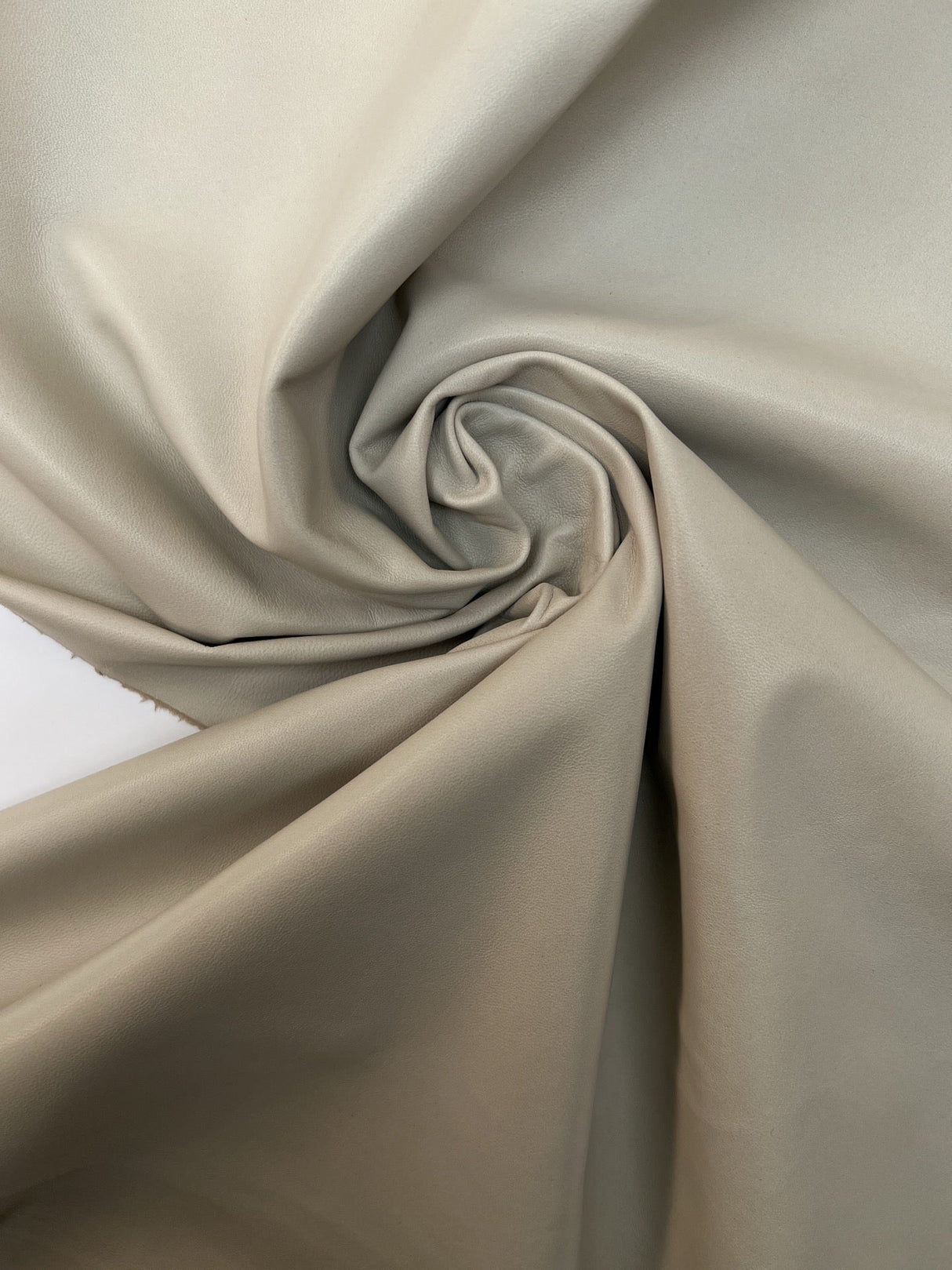 Beige Stretch Leather Fabric