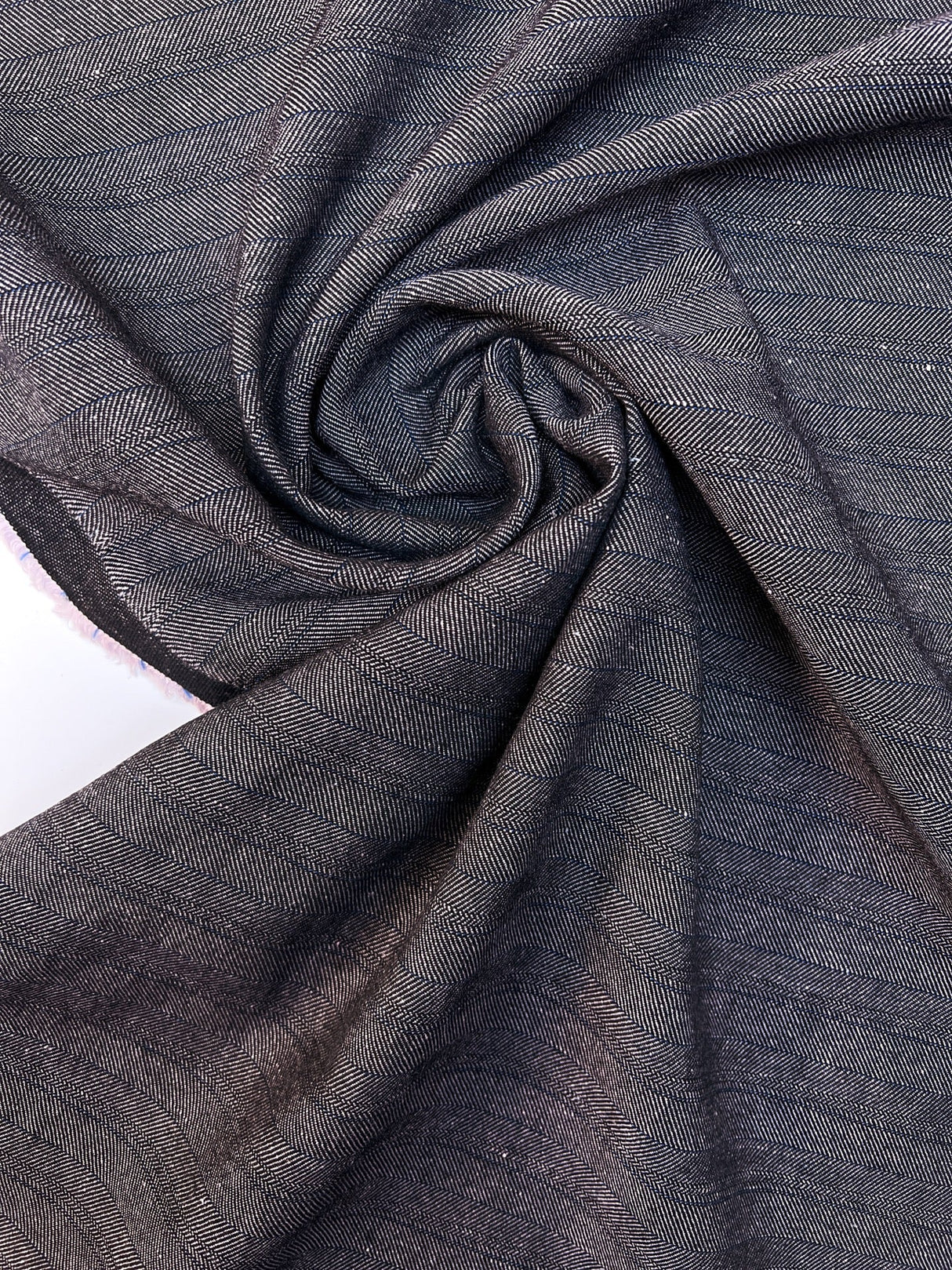 Wool Tweed Striped Melange Herringbone