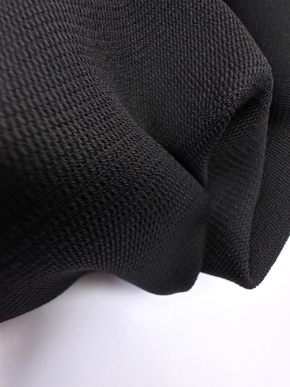 Black Wool Woven Suit Fabric