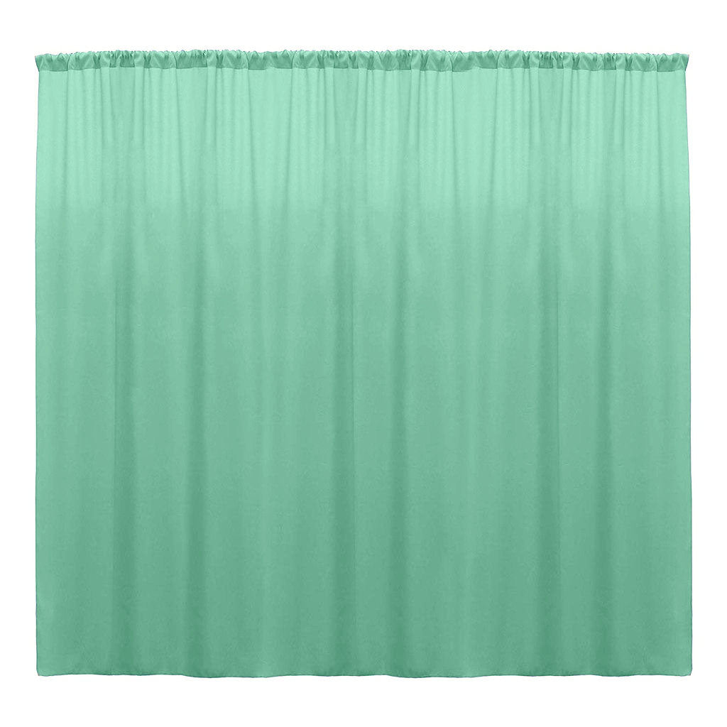 Polyester Poplin Fabric - Seamless Backdrop Drape Curtain, 10 Feet Wide x 6 Feet High (1 Panel)
