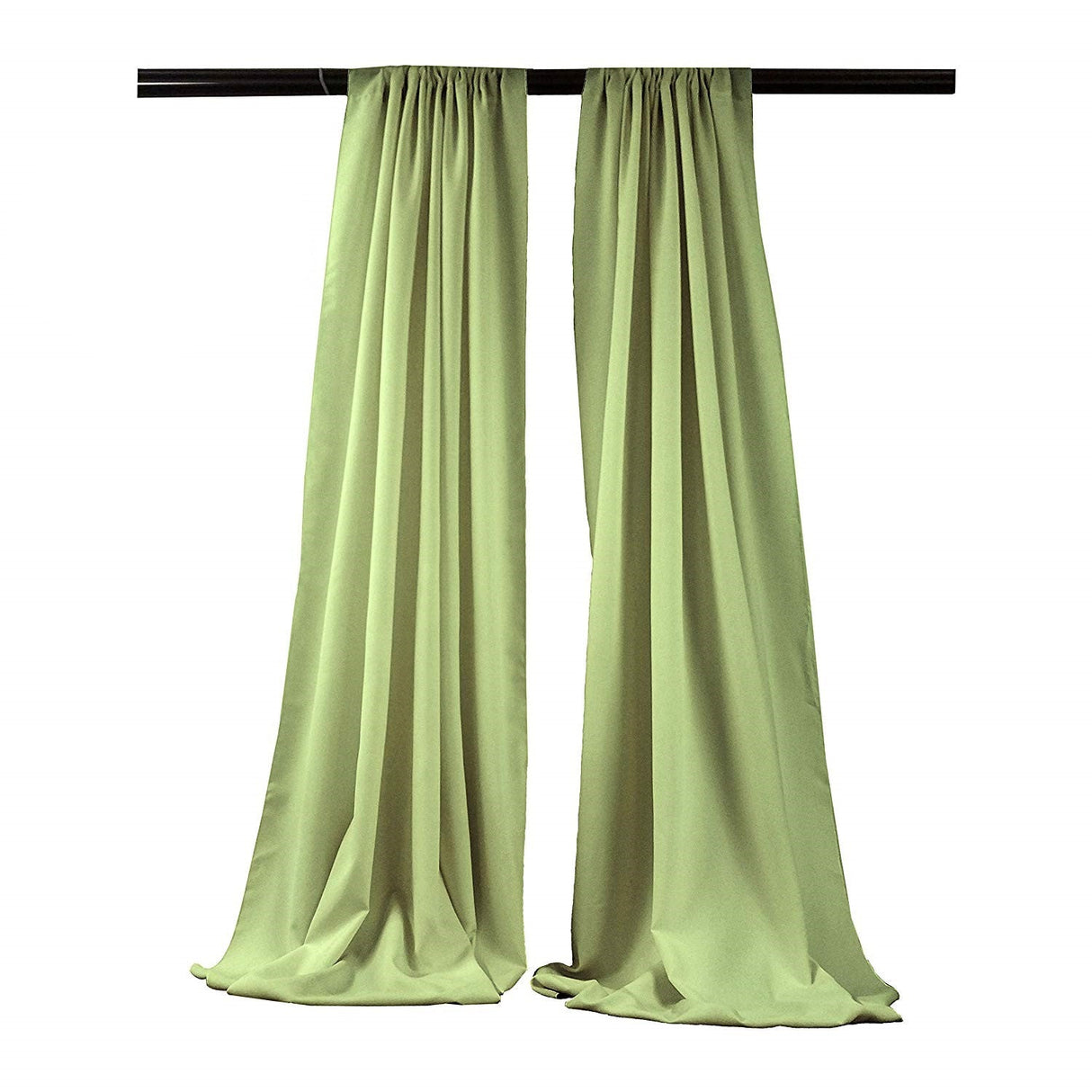 Backdrop Drape Curtain Polyester Poplin Fabric - Seamless, 5 Feet Wide X 15 Feet High (1 Set)