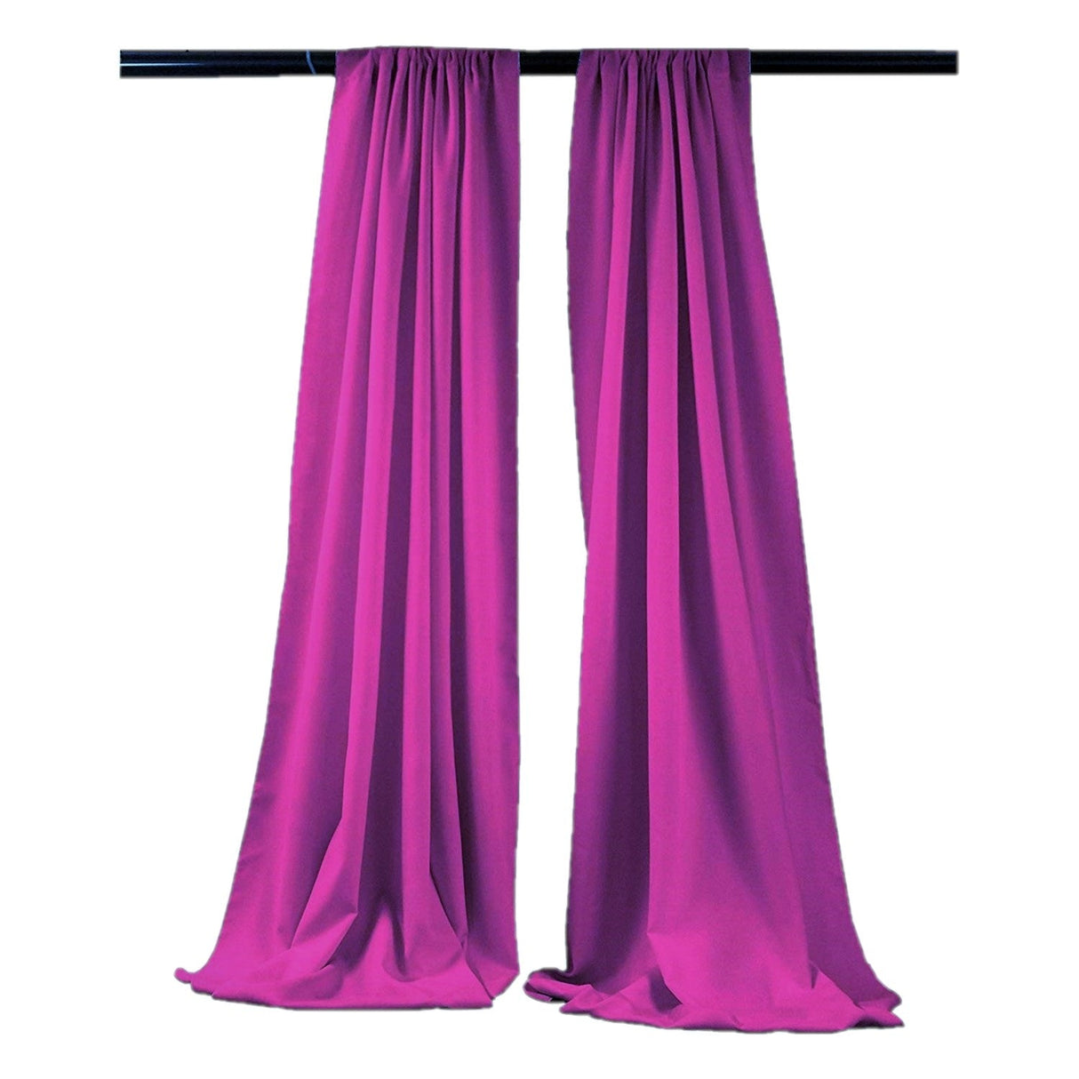 Backdrop Drape Curtain Polyester Poplin Fabric - Seamless, 5 Feet Wide X 20 Feet High, Color Options (1 Set)