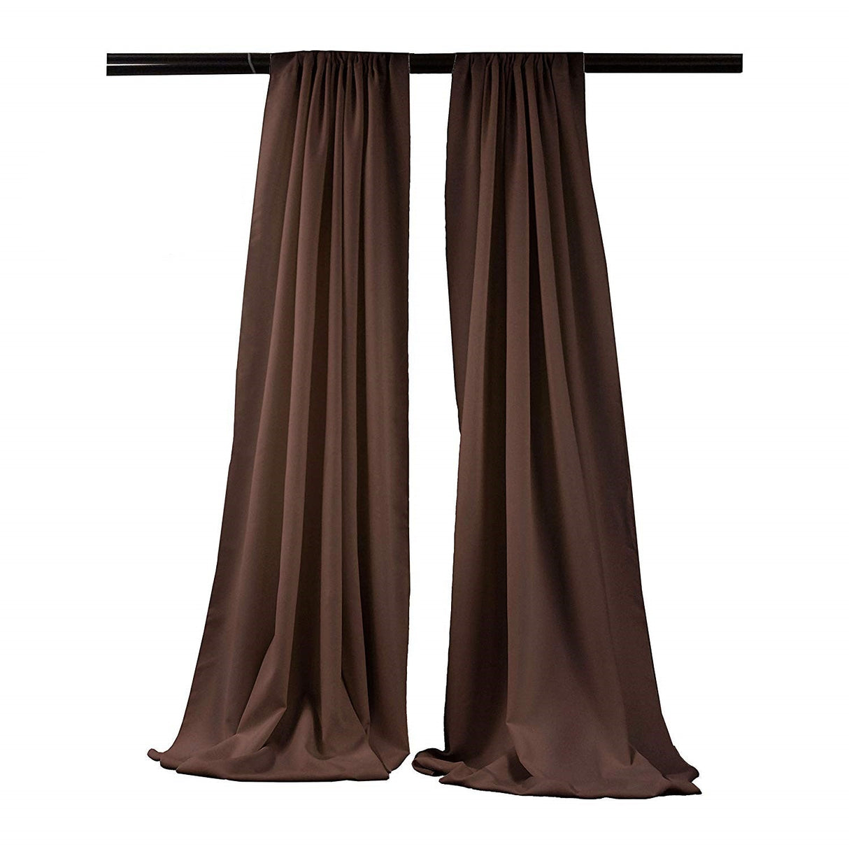 Backdrop Drape Curtain Polyester Poplin Fabric - Seamless, 5 Feet Wide X 20 Feet High, Color Options (1 Set)