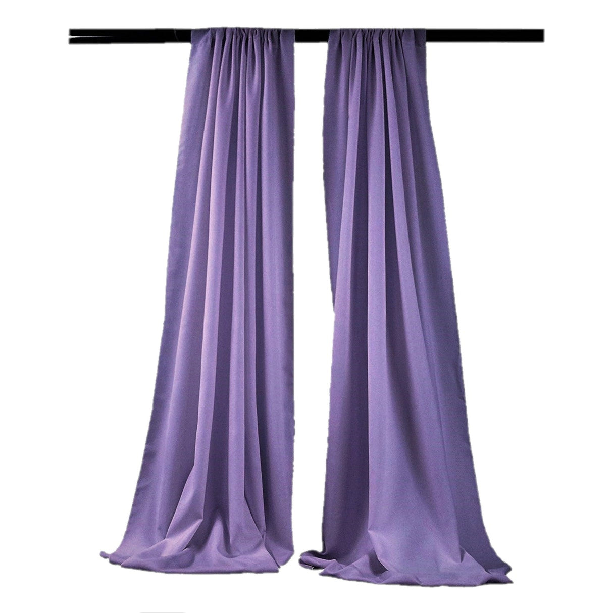 Backdrop Drape Curtain Polyester Poplin Fabric - Seamless, 5 Feet Wide X 9 Feet High (1 Set)