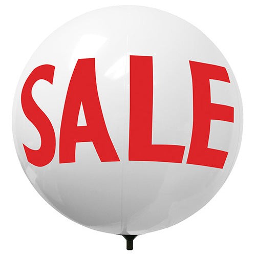 Vinyl Balloon Jumbo White with Red Sale