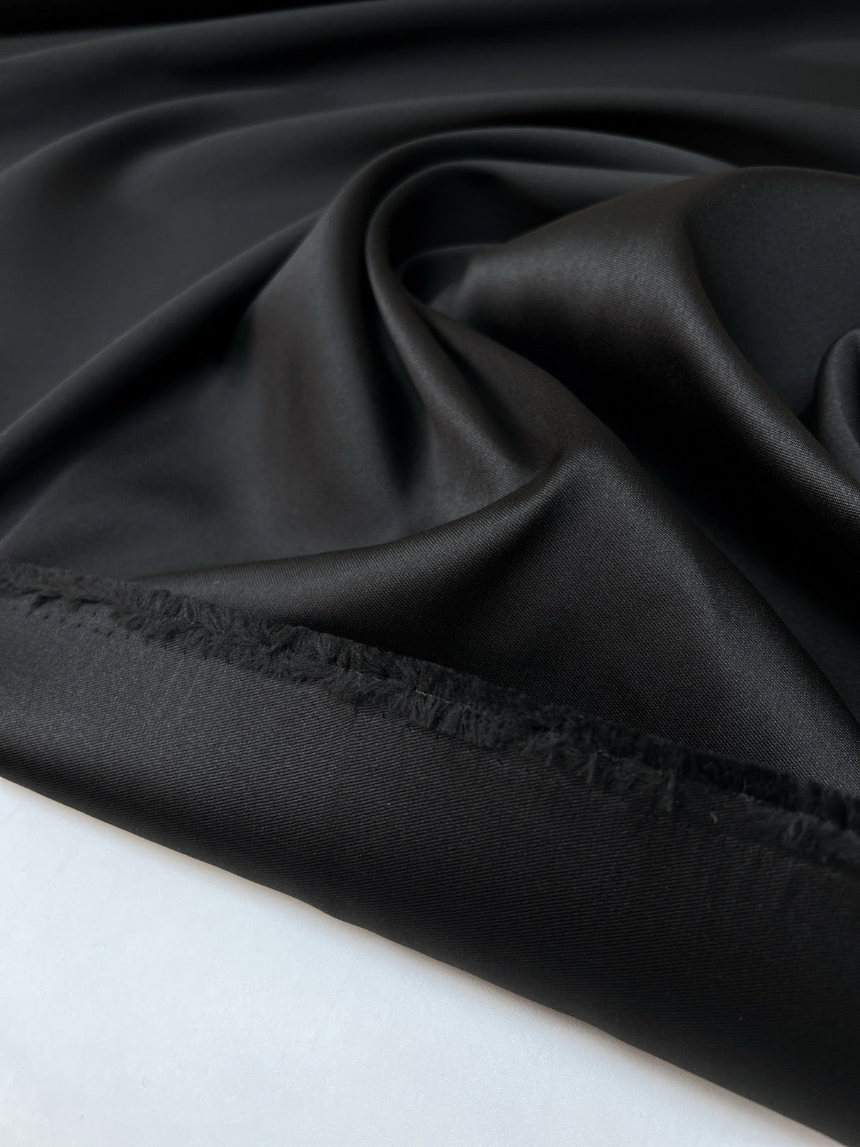 Black Polyamide Twill Suit Fabric