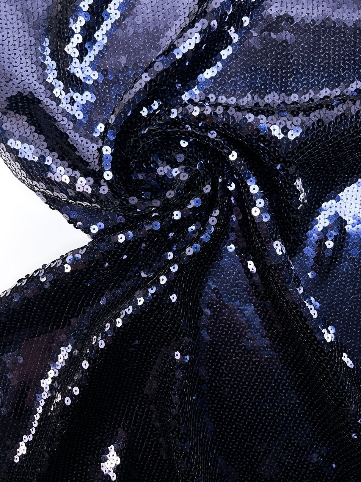 Purple Polyamide Crepe with Sequins