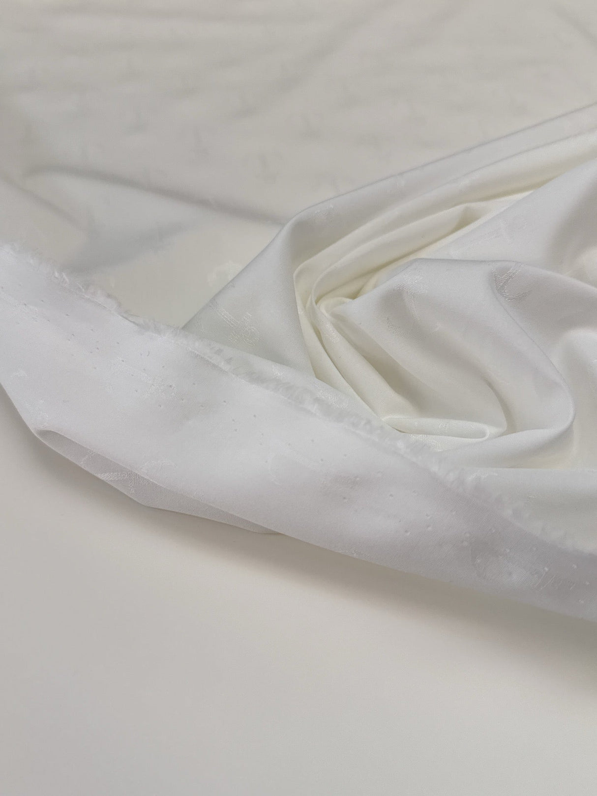 Cotton Fil Coupé Jacquard White