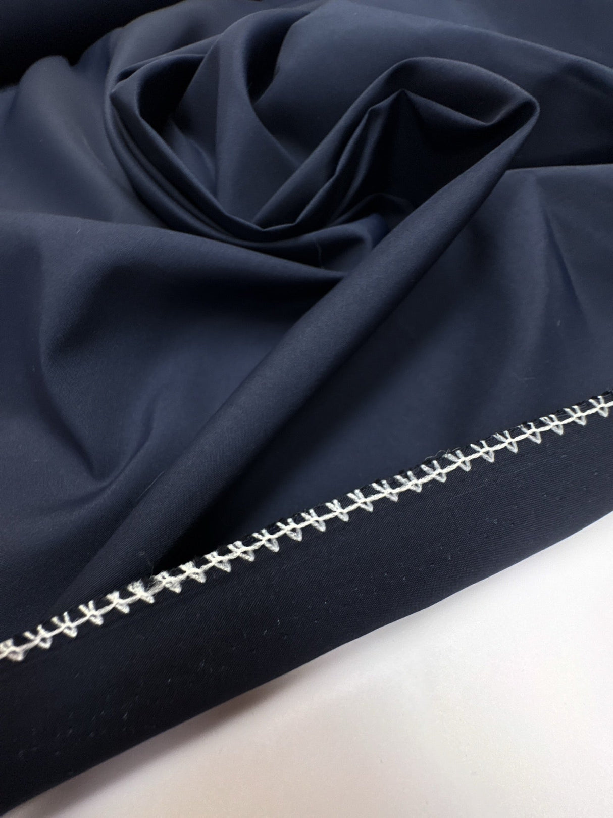 Blue Silk Polyamide Jacket Fabric