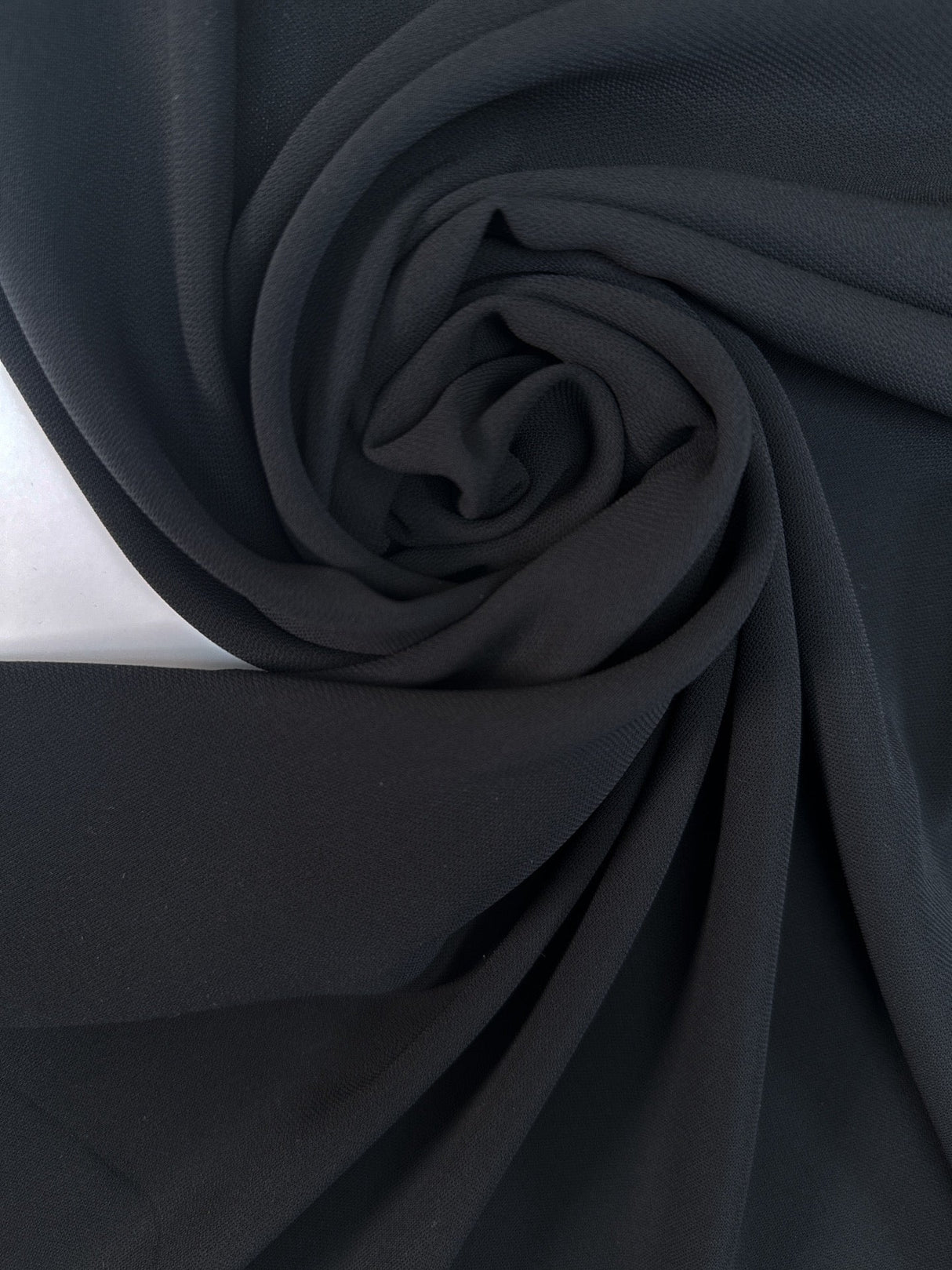 Black Polyester Crepe