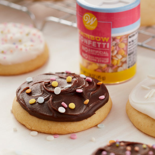 Wilton Naturally Flavored Rainbow Confetti Sprinkles, 1.58 oz.