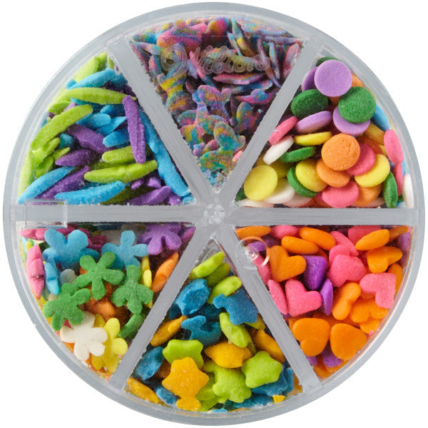 Wilton Flowerful Fun Shapes Sprinkle Assortment – 6 Shapes – 2.4 oz.